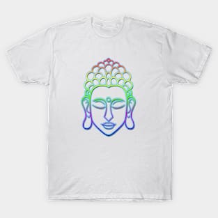 Buddha Face Multi Color T-Shirt